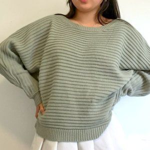 sage green knit sweater